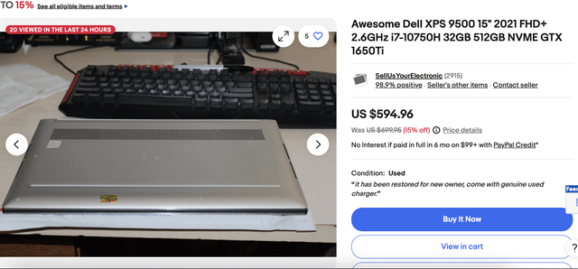 Dell XPS 15 - In Use