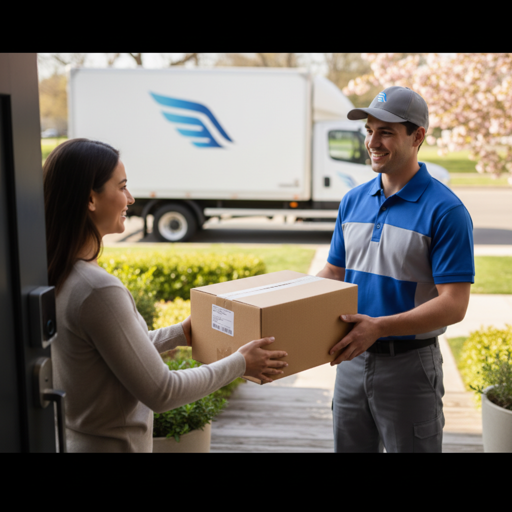 Fast & Secure Delivery icon showing a delivery truck.